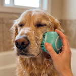 JOSHKAS Pet Bath Brush – Shampoo Dispenser &amp; Massage Brush