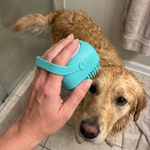 JOSHKAS Pet Bath Brush – Shampoo Dispenser &amp; Massage Brush