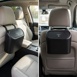 Car Trash Can with Push Lid — 60 Bags Included — Fits All Vehicles — Joshkas